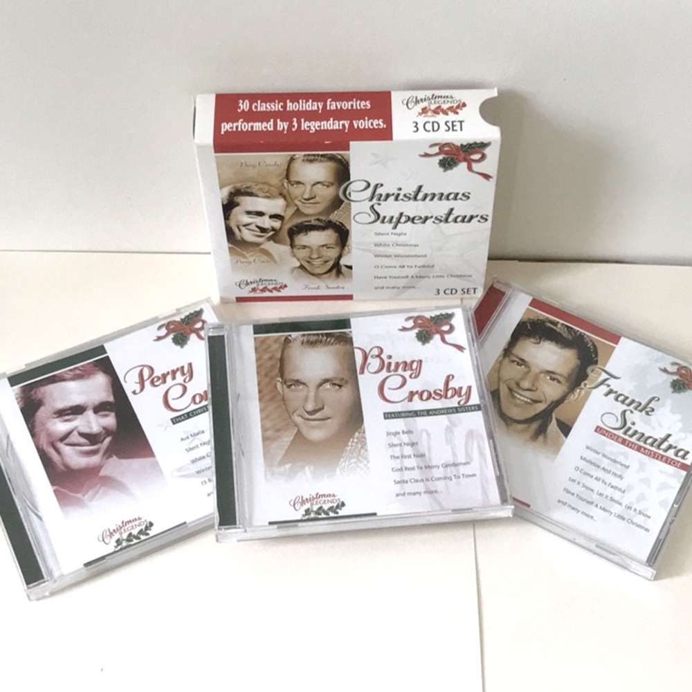 Christmas Superstars Frank Sinatra Bing Crosby Perry Como CD set
